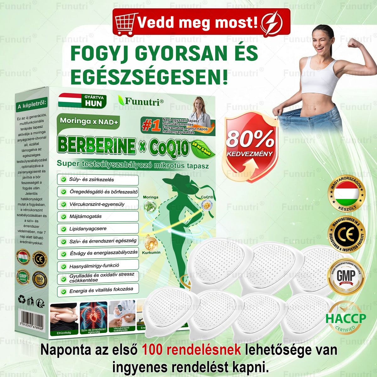 Magyar szakértők által ajánlott 🍏Funutri® 10 az 1-ben anyagcsere-támogató karcsúsító nano mikro-tűs tapasz
