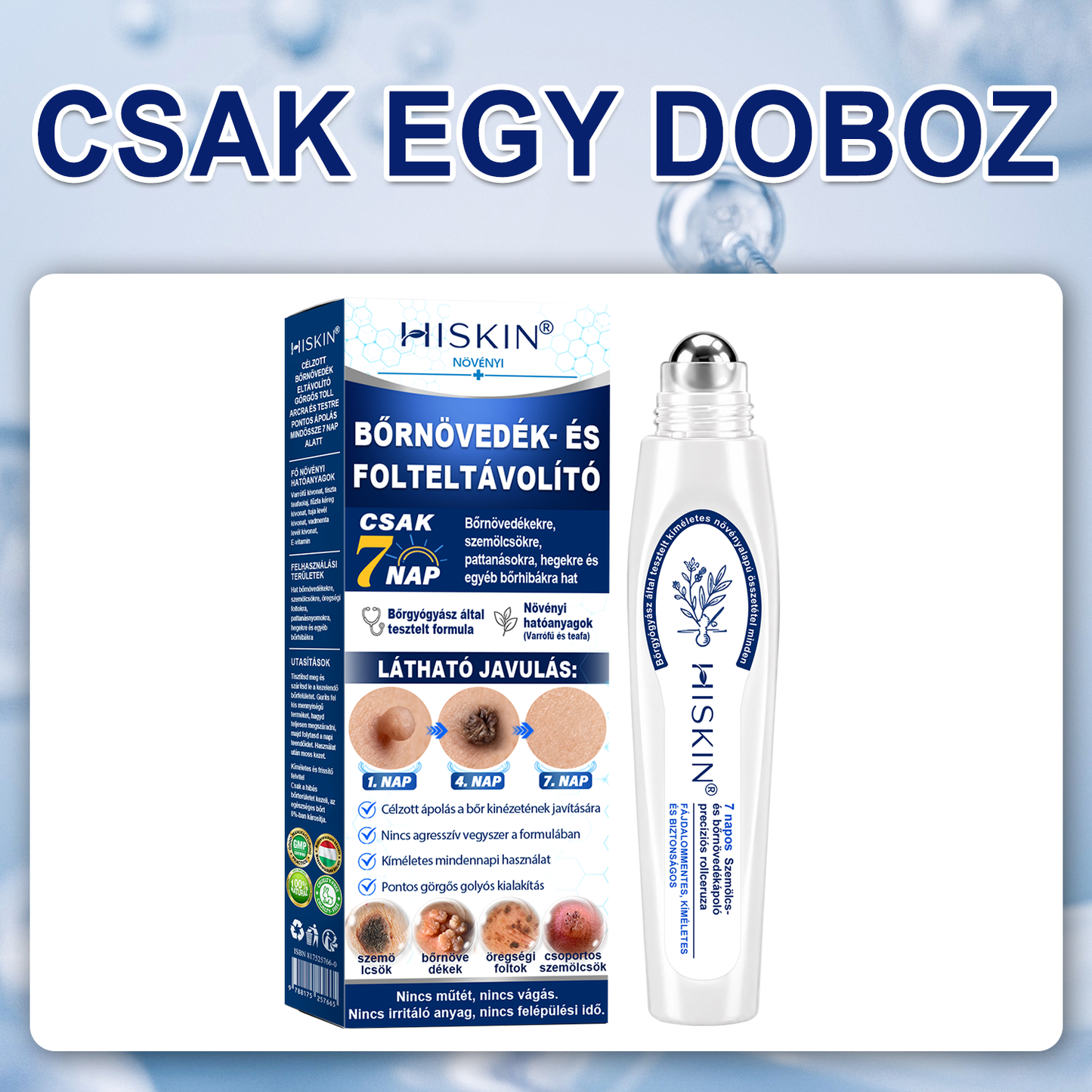 🎁 Hiskin® 7 napos Szemölcseltávolító Roll-on Ápoló Folyadék