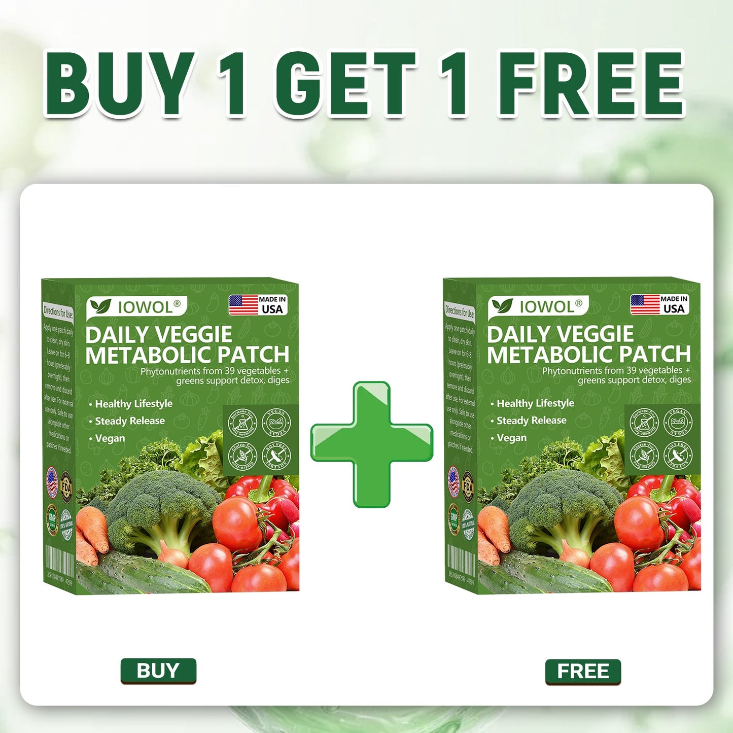 𝐈𝐎𝐖𝐎𝐋® 𝐃𝐚𝐢𝐥𝐲 𝐕𝐞𝐠𝐞𝐭𝐚𝐛𝐥𝐞 𝐌𝐞𝐭𝐚𝐛𝐨𝐥𝐢𝐜 𝐏𝐚𝐭𝐜𝐡 𝐮𝐬𝐞𝐬 𝐨𝐫𝐠𝐚𝐧𝐢𝐜 𝐯𝐞𝐠𝐞𝐭𝐚𝐛𝐥𝐞 𝐞𝐱𝐭𝐫𝐚𝐜𝐭𝐬 𝐚𝐧𝐝 𝐩𝐡𝐲𝐭𝐨𝐧𝐮𝐭𝐫𝐢𝐞𝐧𝐭𝐬 𝐟𝐫𝐨𝐦 𝟑𝟗 𝐯𝐞𝐠𝐞𝐭𝐚𝐛𝐥𝐞𝐬 + 𝐠𝐫𝐞𝐞𝐧𝐬 𝐭𝐨 𝐬𝐮𝐩𝐩𝐨𝐫𝐭 𝐝𝐞𝐭𝐨𝐱, 𝐝𝐢𝐠𝐞𝐬𝐭𝐢𝐨𝐧 & 𝐦𝐞𝐭𝐚𝐛𝐨𝐥𝐢𝐜 𝐫𝐞𝐬𝐞𝐭, 𝐚𝐧𝐝 𝐛𝐨𝐨𝐬𝐭 𝐞𝐧𝐞𝐫𝐠𝐲 𝐟𝐨𝐫 𝐚𝐥𝐥-𝐝𝐚𝐲 𝐰𝐞𝐥𝐥𝐧𝐞𝐬𝐬