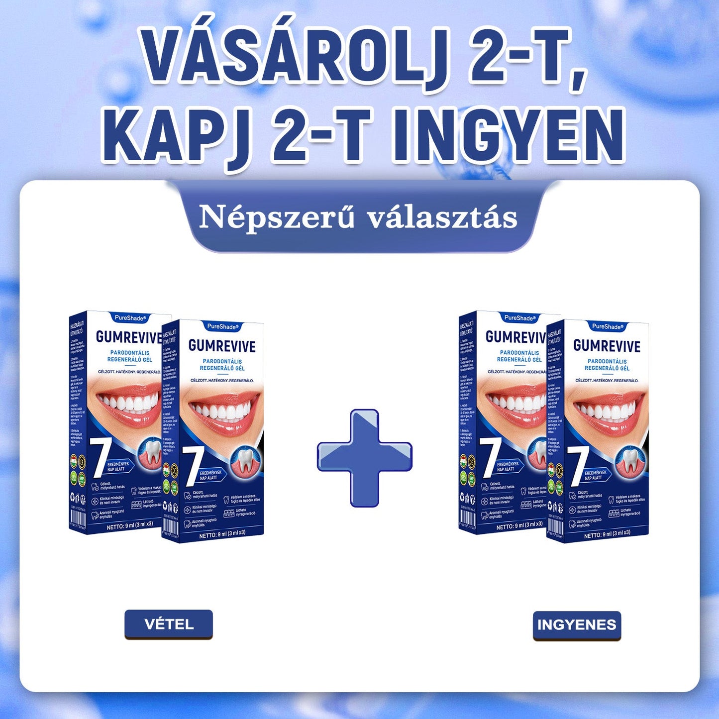 PureShade® 🦷 GumRevive Ínyregeneráló Gél – Az egészségesebb ínyért és magabiztosabb mosolyért 👍