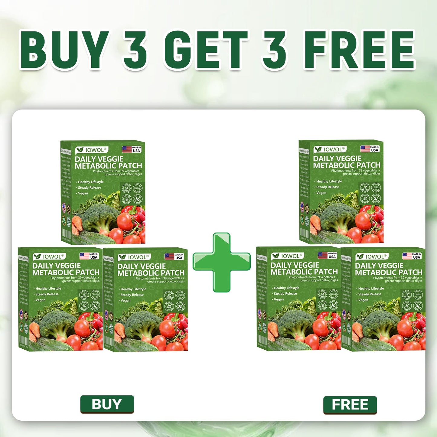 𝐈𝐎𝐖𝐎𝐋® 𝐃𝐚𝐢𝐥𝐲 𝐕𝐞𝐠𝐞𝐭𝐚𝐛𝐥𝐞 𝐌𝐞𝐭𝐚𝐛𝐨𝐥𝐢𝐜 𝐏𝐚𝐭𝐜𝐡 𝐮𝐬𝐞𝐬 𝐨𝐫𝐠𝐚𝐧𝐢𝐜 𝐯𝐞𝐠𝐞𝐭𝐚𝐛𝐥𝐞 𝐞𝐱𝐭𝐫𝐚𝐜𝐭𝐬 𝐚𝐧𝐝 𝐩𝐡𝐲𝐭𝐨𝐧𝐮𝐭𝐫𝐢𝐞𝐧𝐭𝐬 𝐟𝐫𝐨𝐦 𝟑𝟗 𝐯𝐞𝐠𝐞𝐭𝐚𝐛𝐥𝐞𝐬 + 𝐠𝐫𝐞𝐞𝐧𝐬 𝐭𝐨 𝐬𝐮𝐩𝐩𝐨𝐫𝐭 𝐝𝐞𝐭𝐨𝐱, 𝐝𝐢𝐠𝐞𝐬𝐭𝐢𝐨𝐧 & 𝐦𝐞𝐭𝐚𝐛𝐨𝐥𝐢𝐜 𝐫𝐞𝐬𝐞𝐭, 𝐚𝐧𝐝 𝐛𝐨𝐨𝐬𝐭 𝐞𝐧𝐞𝐫𝐠𝐲 𝐟𝐨𝐫 𝐚𝐥𝐥-𝐝𝐚𝐲 𝐰𝐞𝐥𝐥𝐧𝐞𝐬𝐬