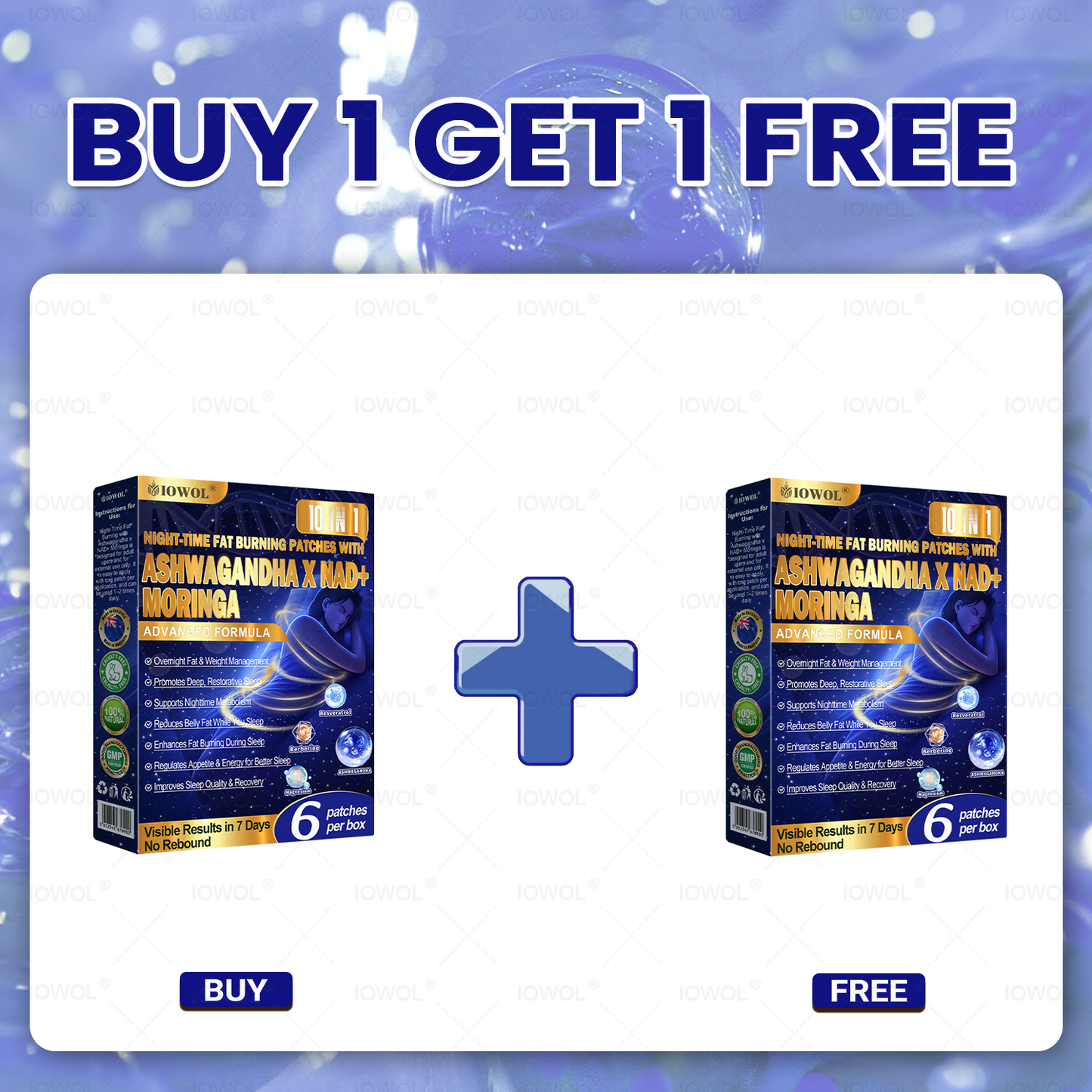 IOWOL ® NIGHT-TIME FAT BURNING PATCHES! ZERO PILLS & ZERO WASTE & ZERO STRUGGLE & 100% RESULTS