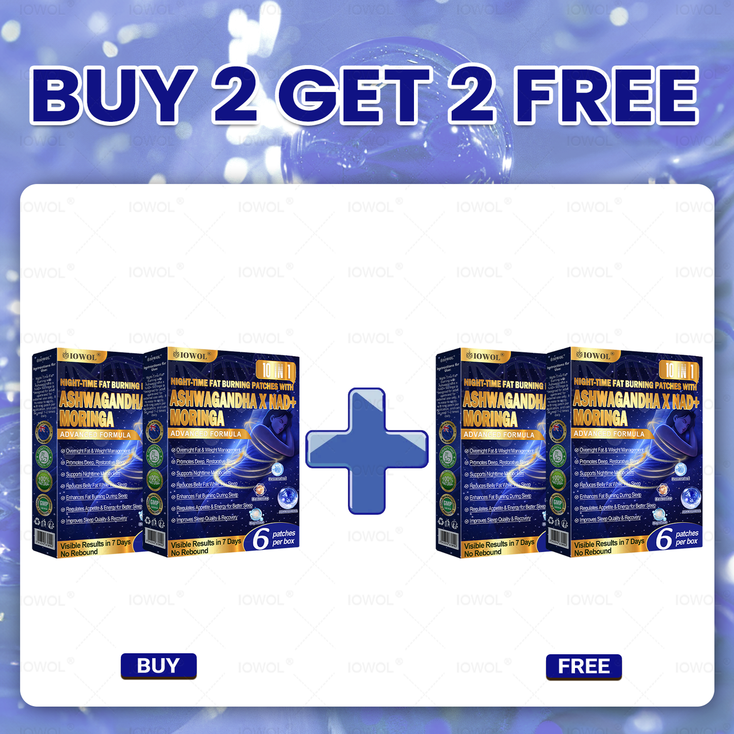 IOWOL ® NIGHT-TIME FAT BURNING PATCHES! ZERO PILLS & ZERO WASTE & ZERO STRUGGLE & 100% RESULTS