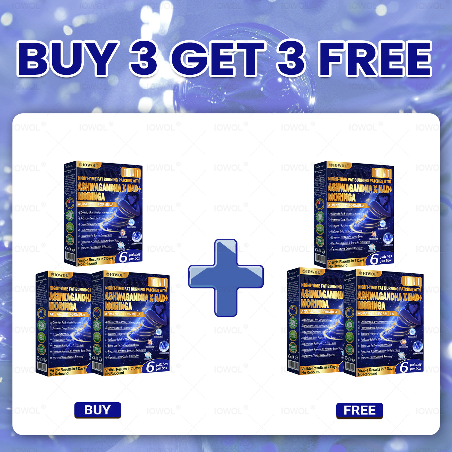 IOWOL ® NIGHT-TIME FAT BURNING PATCHES! ZERO PILLS & ZERO WASTE & ZERO STRUGGLE & 100% RESULTS