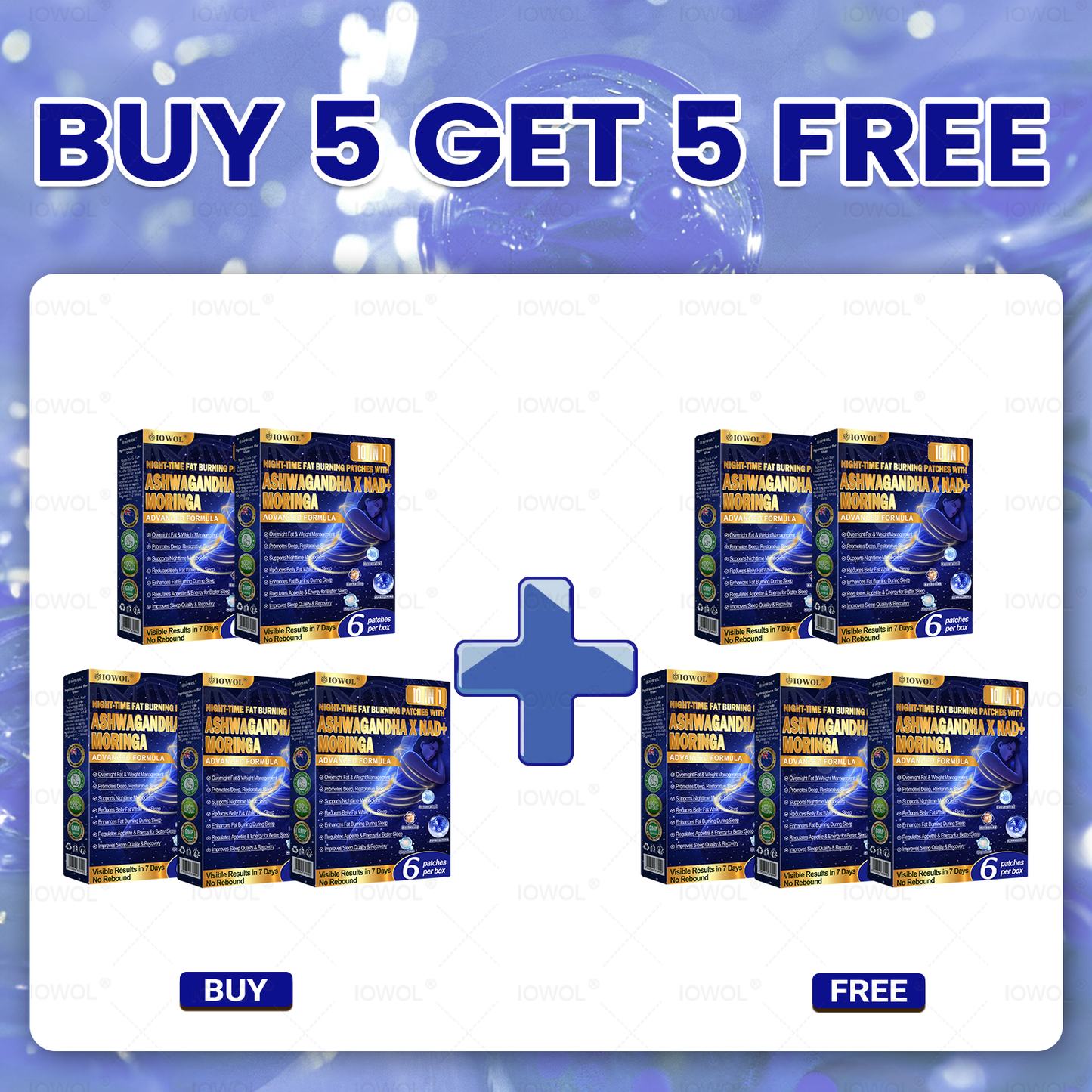 IOWOL ® NIGHT-TIME FAT BURNING PATCHES! ZERO PILLS & ZERO WASTE & ZERO STRUGGLE & 100% RESULTS