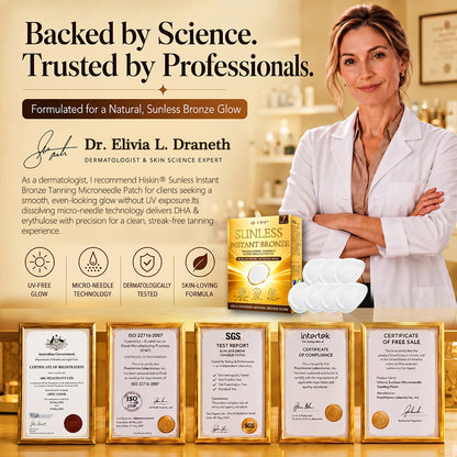 𝐇𝐢𝐬𝐤𝐢𝐧® 𝐒𝐮𝐧𝐥𝐞𝐬𝐬 𝐈𝐧𝐬𝐭𝐚𝐧𝐭 𝐁𝐫𝐨𝐧𝐳𝐞 𝐓𝐚𝐧𝐧𝐢𝐧𝐠 𝐌𝐢𝐜𝐫𝐨𝐧𝐞𝐞𝐝𝐥𝐞 𝐏𝐚𝐭𝐜𝐡☀️ 𝐍𝐨 𝐔𝐕, 𝐍𝐨 𝐎𝐫𝐚𝐧𝐠𝐞, 𝐍𝐨 𝐒𝐭𝐫𝐞𝐚𝐤𝐬, 𝐍𝐨 𝐃𝐇𝐀, 𝐍𝐨 𝐌𝐞𝐬𝐬